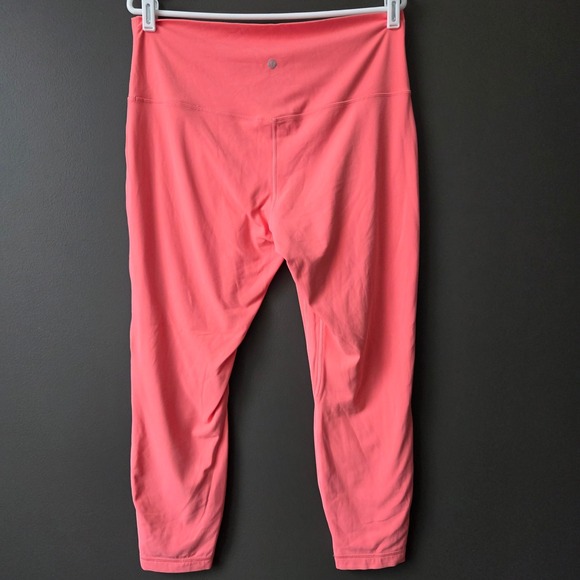 Lululemon Align High Rise 25 Crop Leggings Coral Pink Size 14 Nulu Athleisure - Picture 4 of 10